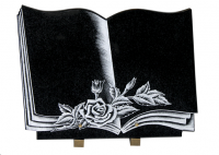 PLACA 40 x 30 cm EM GRANITO PRETO