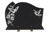 PLACA 40 x 30 cm EM GRANITO PRETO